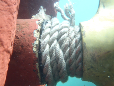 Rope around propshaft